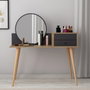 Hanah Home Angel Mesa de Maquillaje Antracita y Nogal